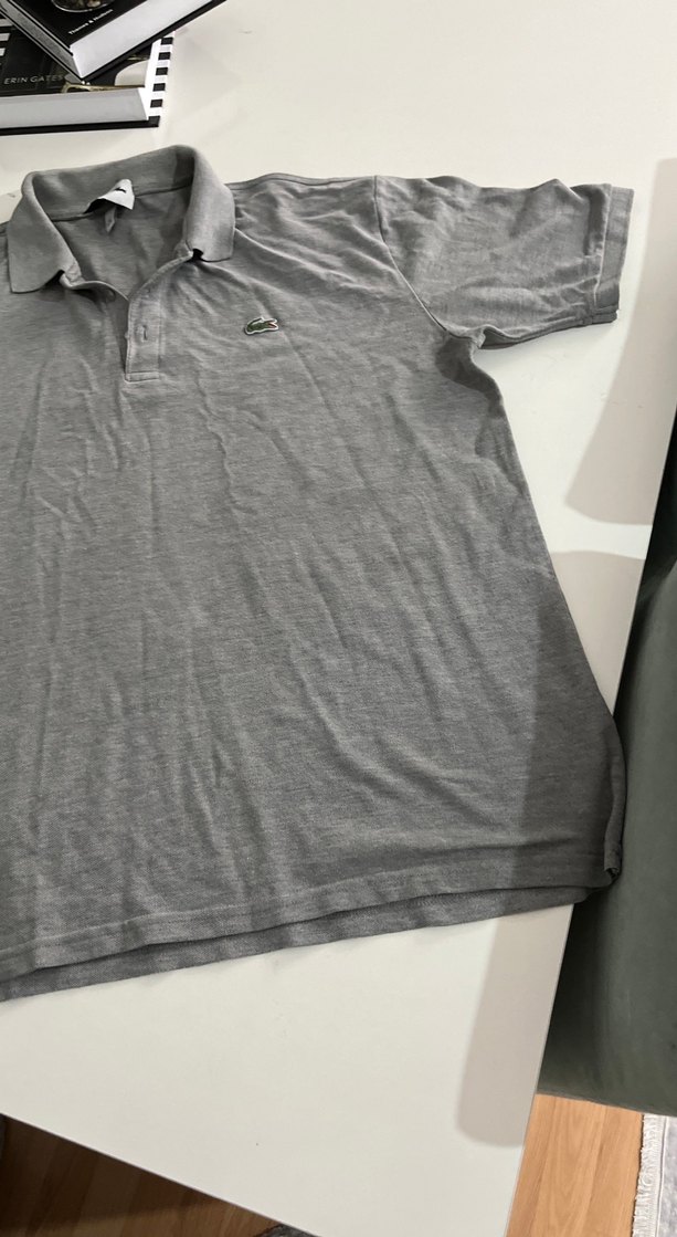 Gri Keten Erkek Polo Tişört - Görsel 4