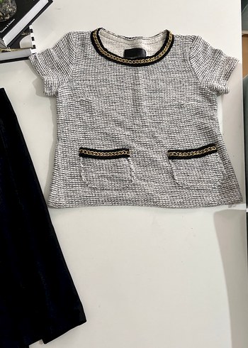 Kemer Detaylı Siyah Gri Kadın Takım Elbise - Görsel 9