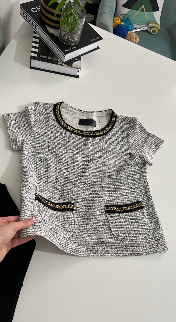 Kemer Detaylı Siyah Gri Kadın Takım Elbise - Görsel 4