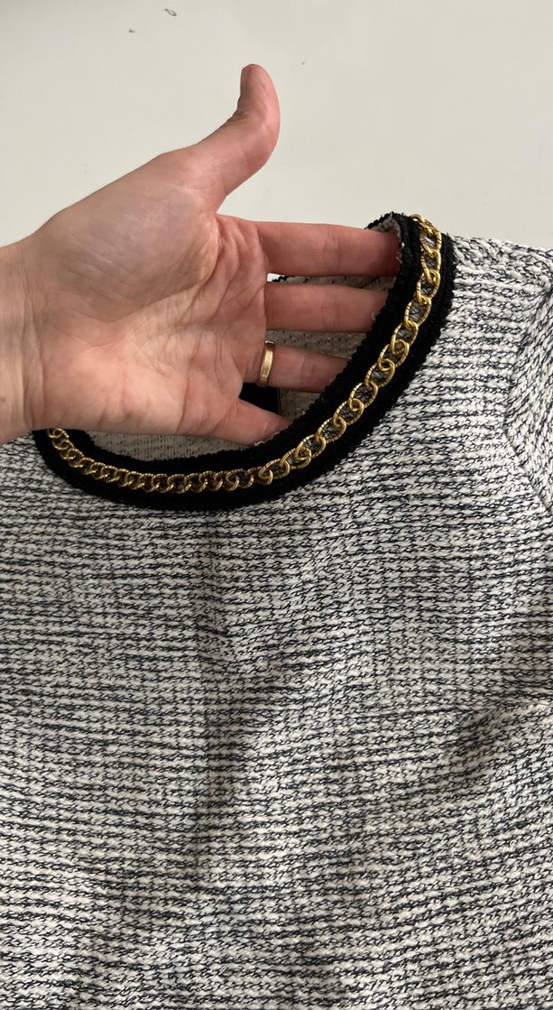 Kemer Detaylı Siyah Gri Kadın Takım Elbise - Görsel 5