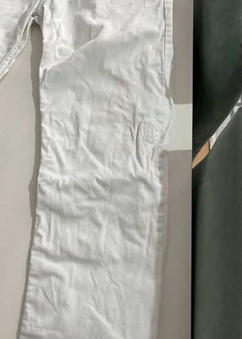 Beyaz Erkek Keten Pantolon - Görsel 4