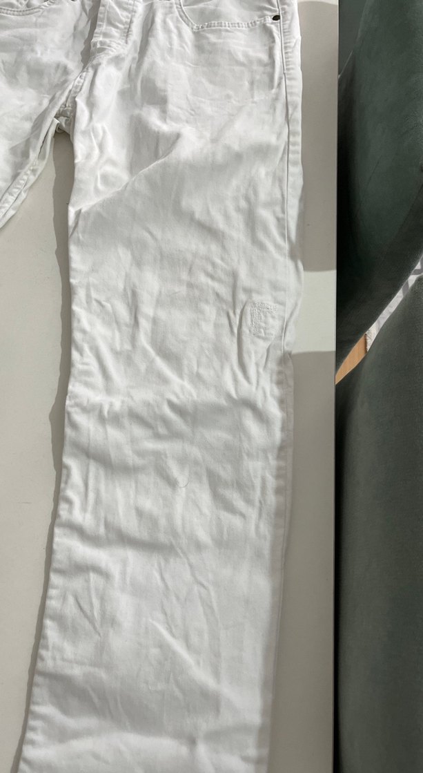 Beyaz Erkek Keten Pantolon - Görsel 4