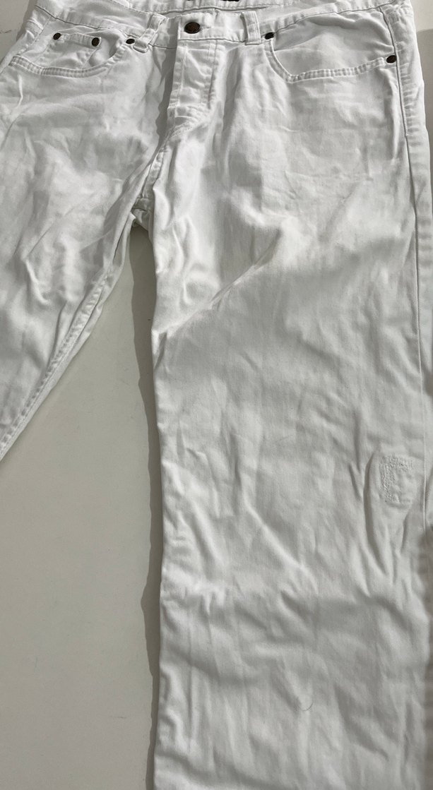 Beyaz Erkek Keten Pantolon - Görsel 5