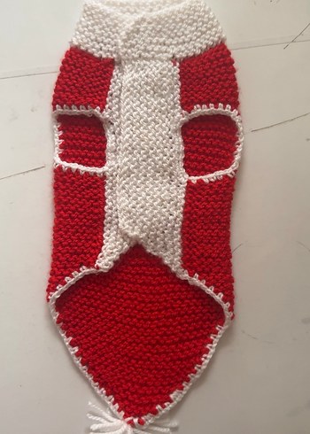 Kırmızı İşlemeli süveter - Görsel 2