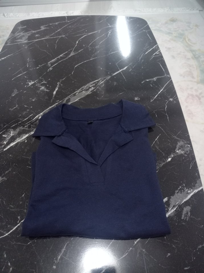 Lacivert  Tişört - Görsel 4