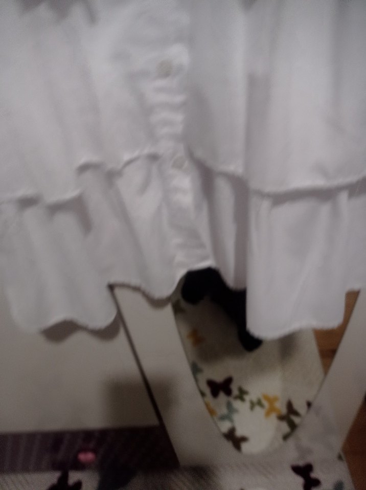 Uzun Kollu Beyaz Kadın Gömlek tunik - Görsel 2