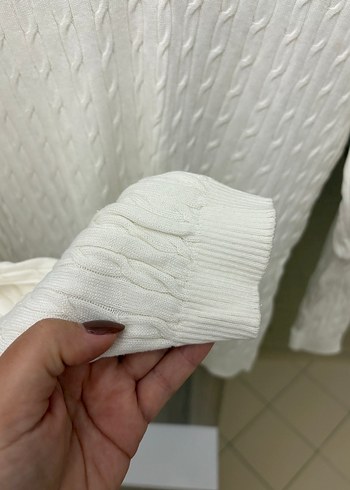 xl Beden beyaz Renk Polo kadın kazak