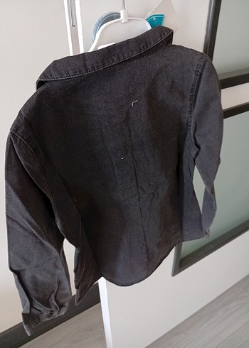 Gri Uzun Kollu Kız Gömleği - Görsel 3