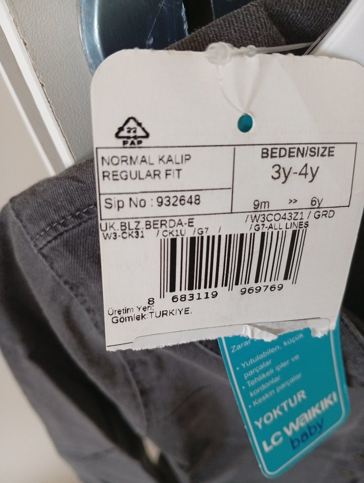 Gri Uzun Kollu Kız Gömleği - Görsel 4