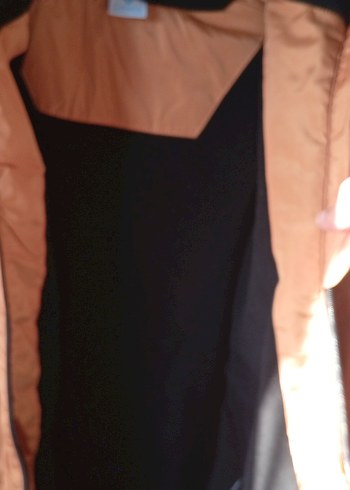 Kadın Parlak Kahverengi Midi Ceket - Görsel 4