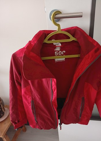 Kırmızı Kadın Mini Fermuarlı Ceket - Görsel 2