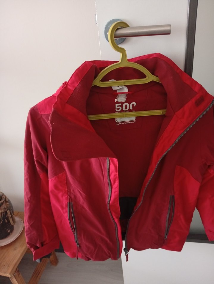 Kırmızı Kadın Mini Fermuarlı Ceket - Görsel 2