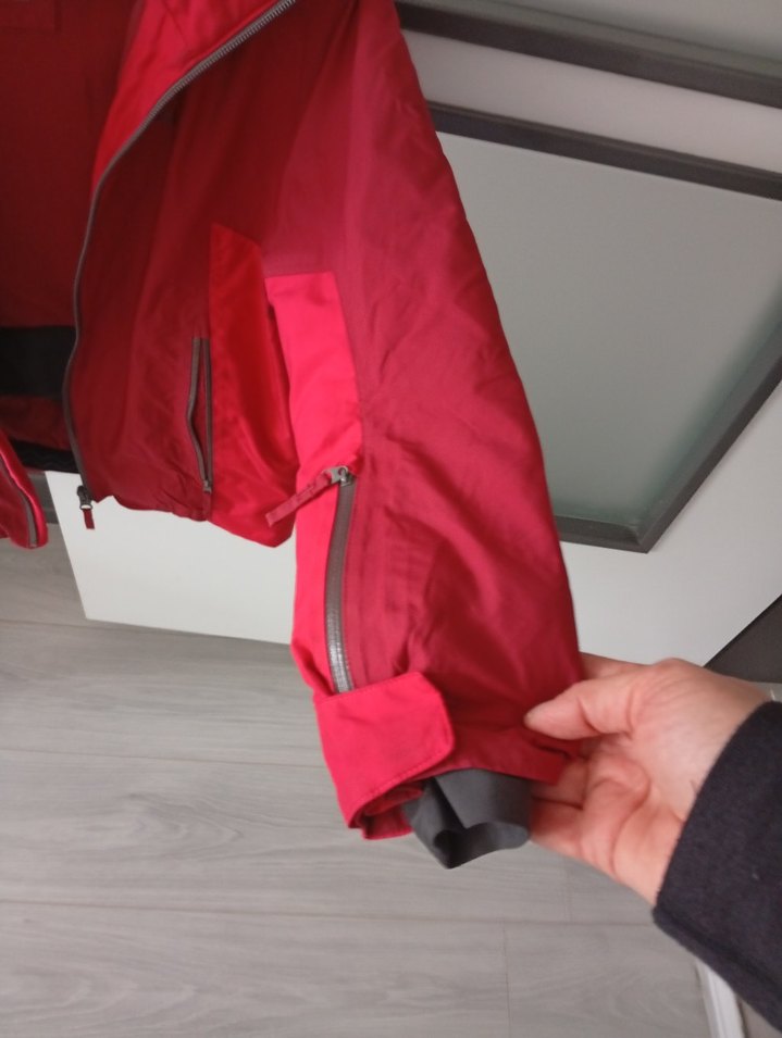 Kırmızı Kadın Mini Fermuarlı Ceket - Görsel 4