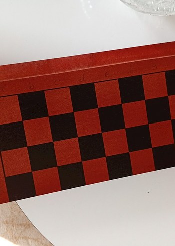 Kahverengi Ahşap Satranç ve Dama Seti - Görsel 3