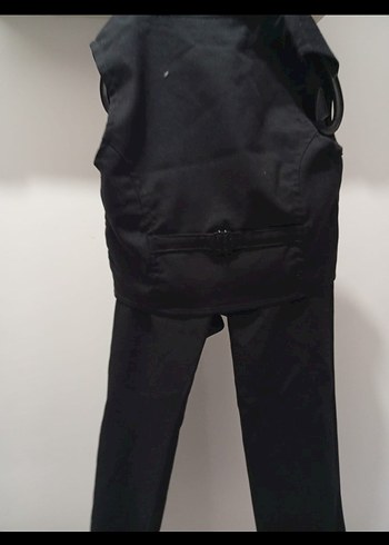 Düğmeli Siyah Midi Hamile Kabanı - Görsel 3