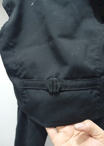 Düğmeli Siyah Midi Hamile Kabanı - Görsel 7