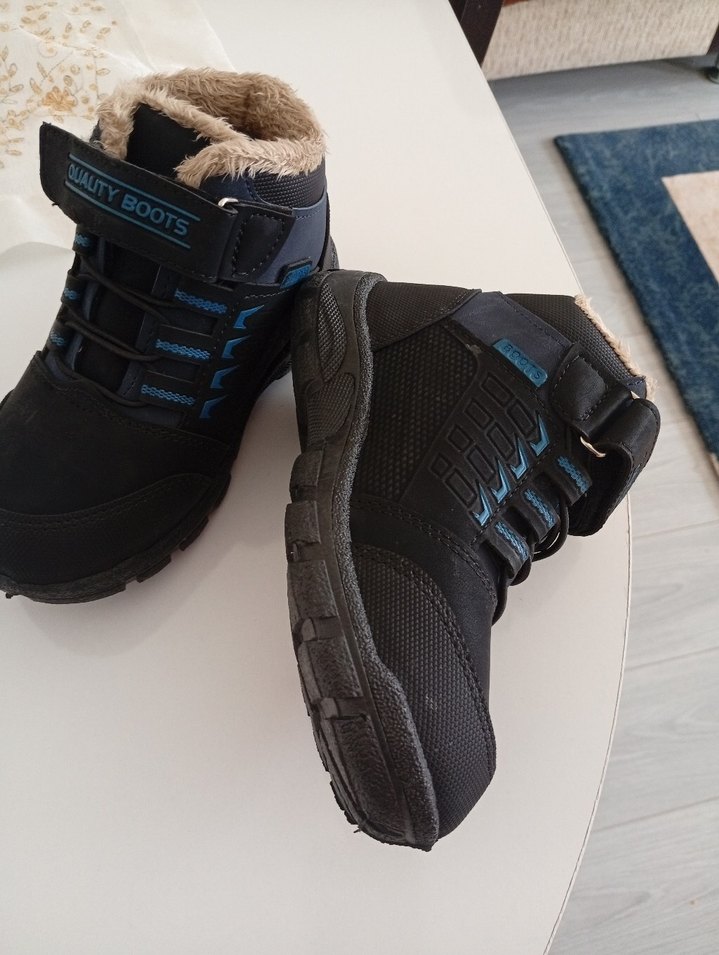 Siyah Erkek Çocuk Cırt Cırtlı Bot - Görsel 3