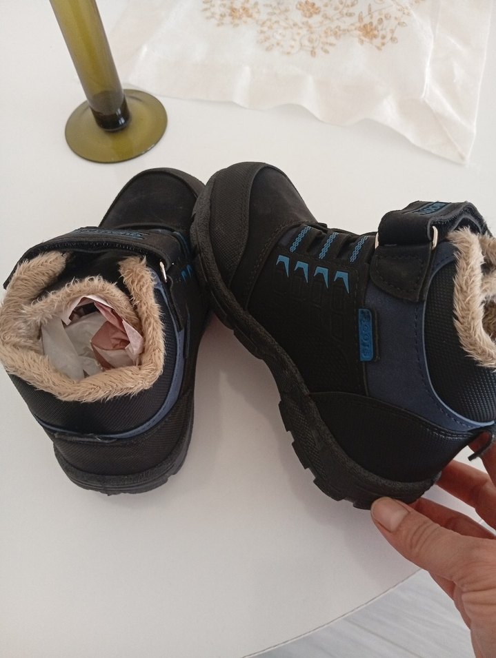 Siyah Erkek Çocuk Cırt Cırtlı Bot - Görsel 5