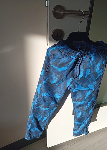 Erkek Çocuk Mavi Kamuflaj Bol Kesim Pantolon - Görsel 5