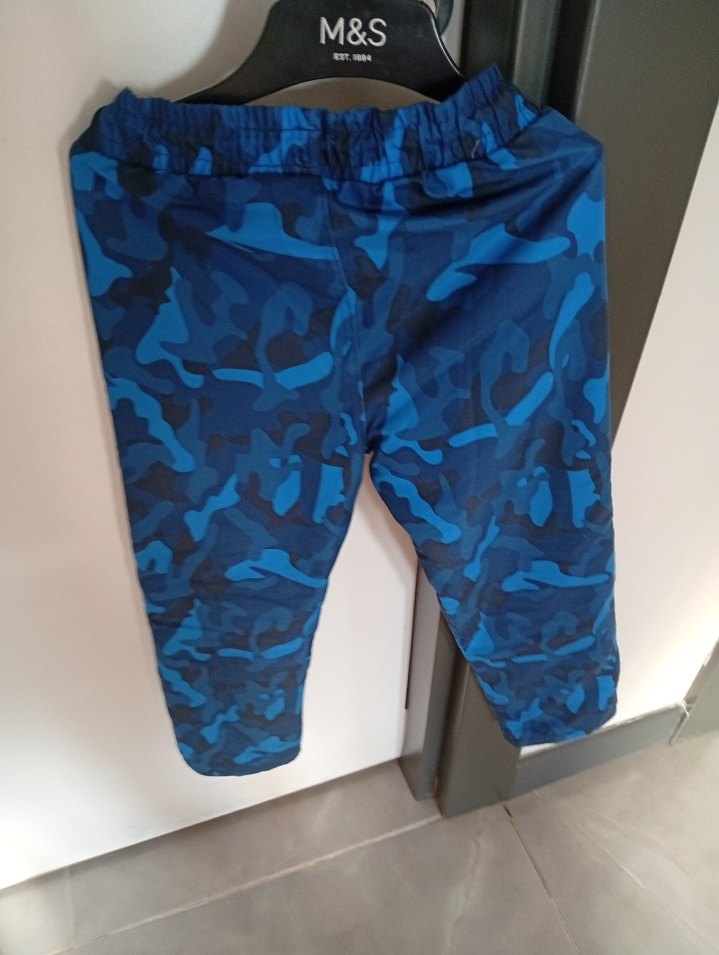 Erkek Çocuk Mavi Kamuflaj Bol Kesim Pantolon - Görsel 3