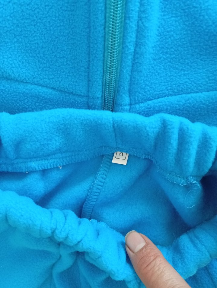 Kız Çocuk Mavi Fermuarlı Eşofman Takımı - Görsel 3