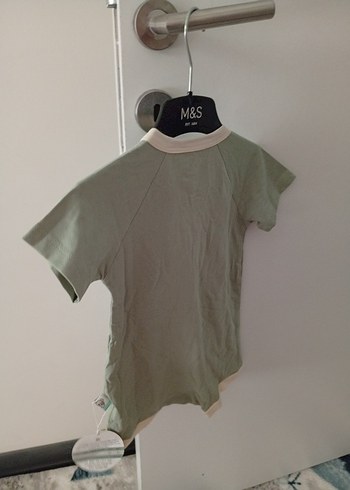 Gri Pamuklu Bebek Tulum, Kısa Kollu - Görsel 4