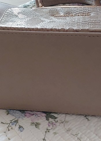 Michael Kors Bej Deri Yılan Desenli Kadın Çanta - Görsel 5