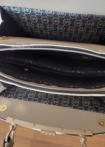 Michael Kors Bej Deri Yılan Desenli Kadın Çanta - Görsel 3