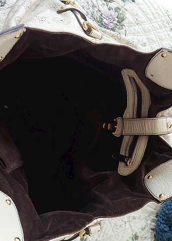 Bej Deri Kadın Omuz Çantası - Görsel 4