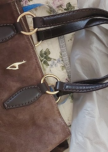 Kahverengi Süet Kadın Çanta - Görsel 7