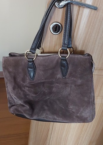 Kahverengi Süet Kadın Çanta - Görsel 2