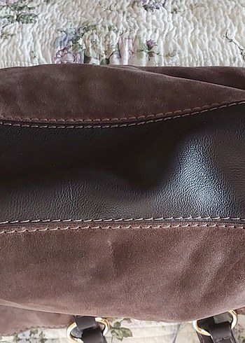 Kahverengi Süet Kadın Çanta - Görsel 3