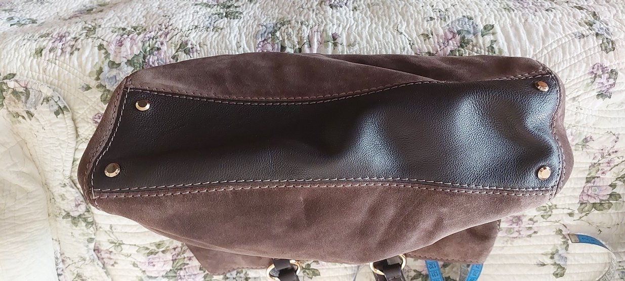 Kahverengi Süet Kadın Çanta - Görsel 3