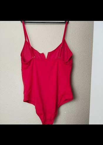 Kırmızı İnce Askılı Kadın Mayo - Görsel 3