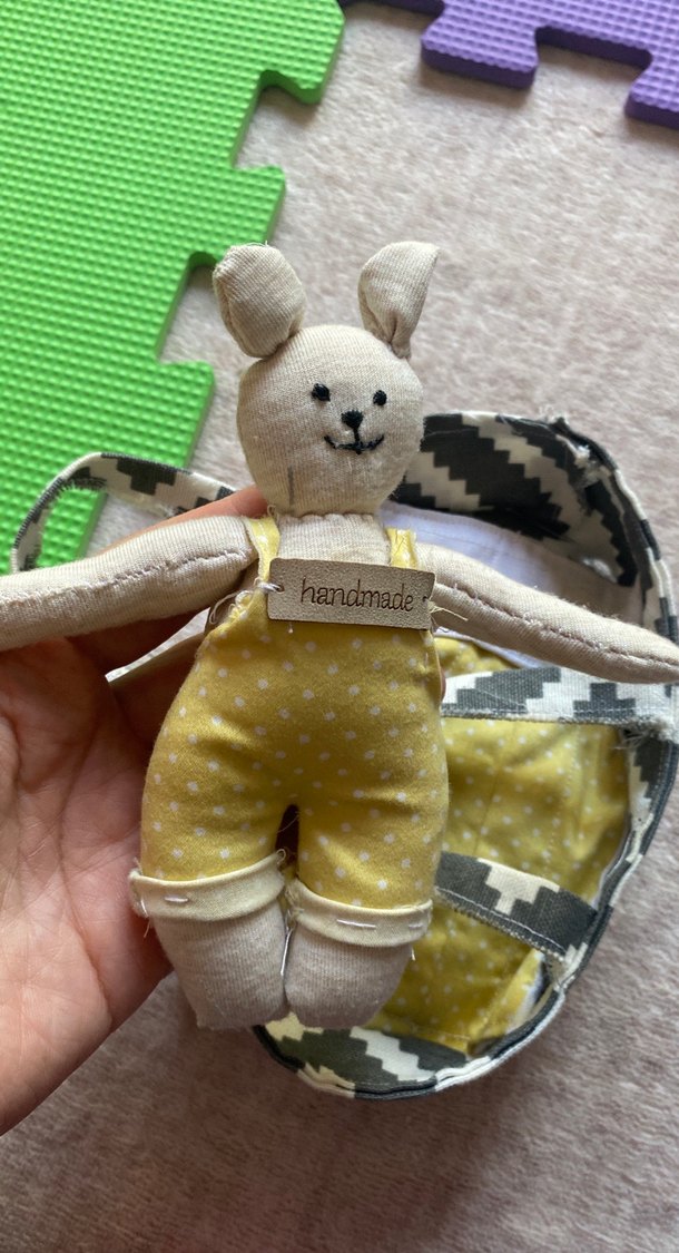 Sarı Puantiyeli El Yapımı Peluş Oyuncak - Görsel 2