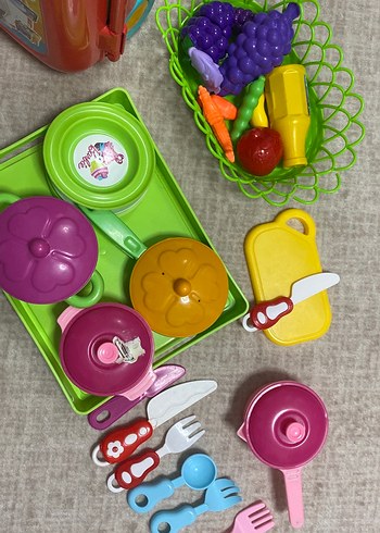 Renkli Mutfak ve Meyve Oyuncak Seti - Görsel 4