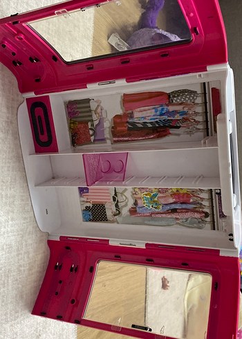 Barbie Pembe Oyuncak Gardırop Dolabı - Görsel 2