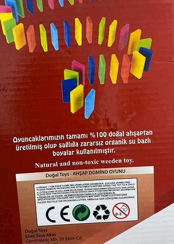 100 Parça Renkli Ahşap Domino Oyunu - Görsel 2