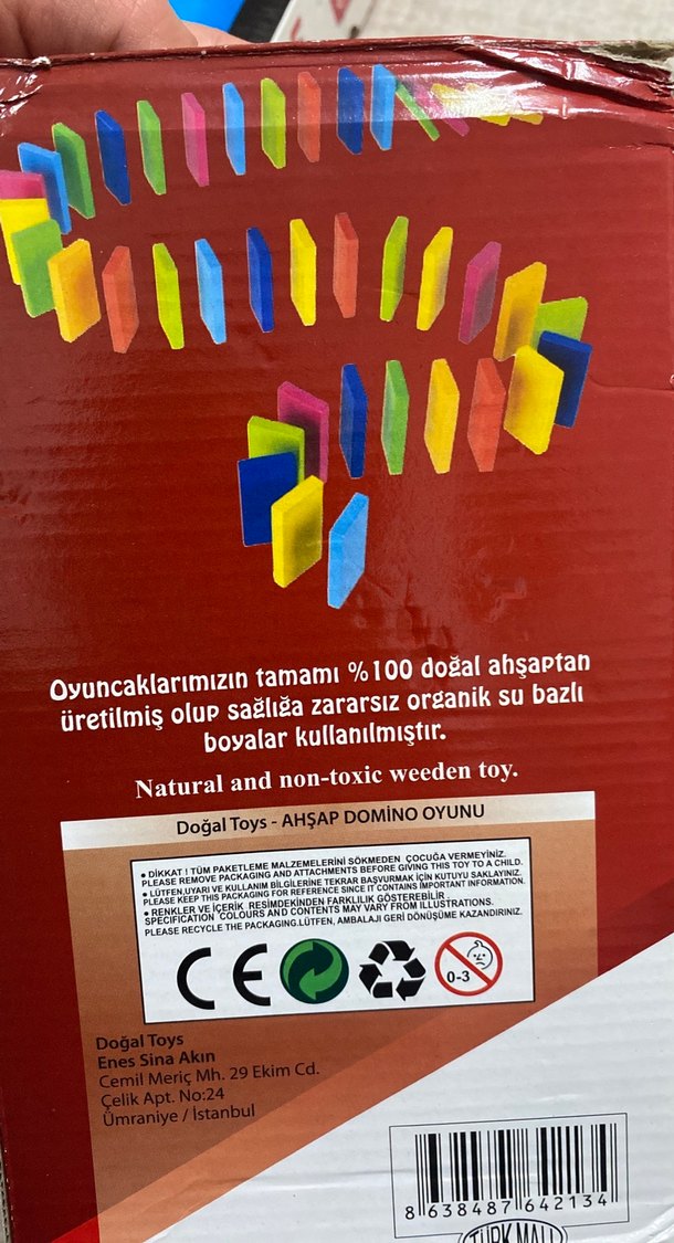 100 Parça Renkli Ahşap Domino Oyunu - Görsel 2