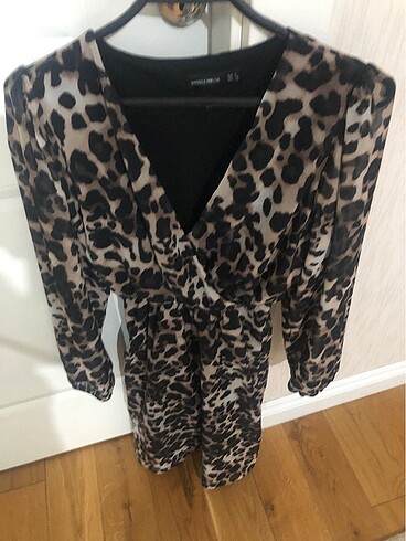 Leopar desen elbise