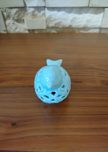 Turkuaz Renkli Seramik Kuş Biblo - Görsel 4