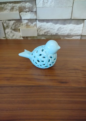 Turkuaz Renkli Seramik Kuş Biblo - Görsel 8