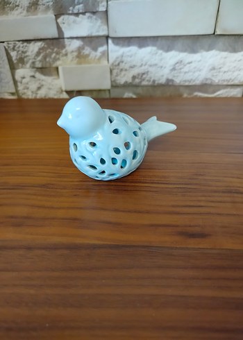 Turkuaz Renkli Seramik Kuş Biblo - Görsel 9