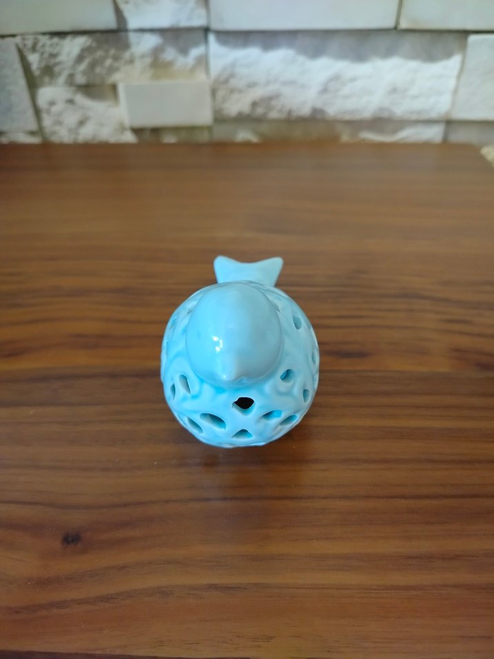 Turkuaz Renkli Seramik Kuş Biblo - Görsel 4