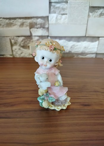 Pembe Elbiseli Çiçekli Kız Biblo - Görsel 2