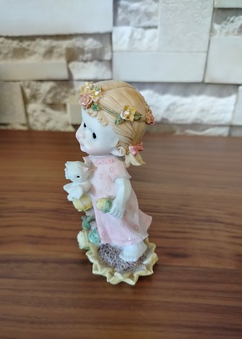 Pembe Elbiseli Çiçekli Kız Biblo - Görsel 8