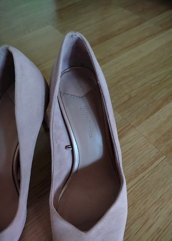 Pudra Rengi Süet Stiletto Kadın Topuklu Ayakkabı - Görsel 7