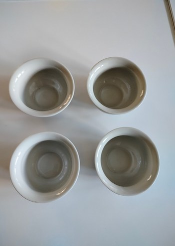 Gold Çizgili Beyaz Seramik vintage 4 Adet Bardak Seti - Görsel 2