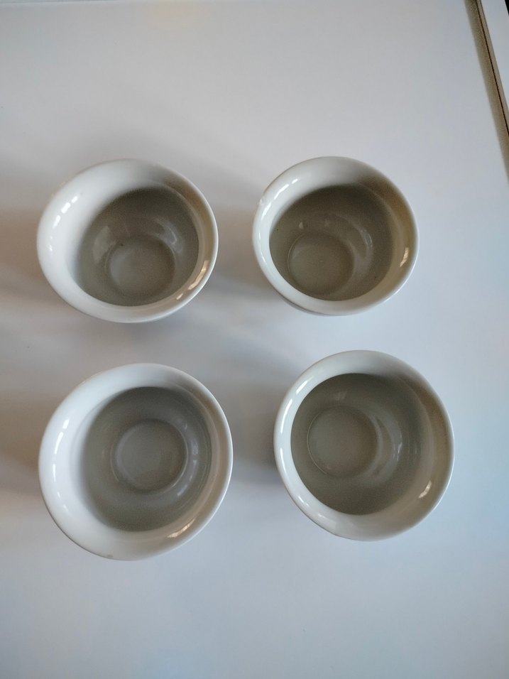 Gold Çizgili Beyaz Seramik vintage 4 Adet Bardak Seti - Görsel 2