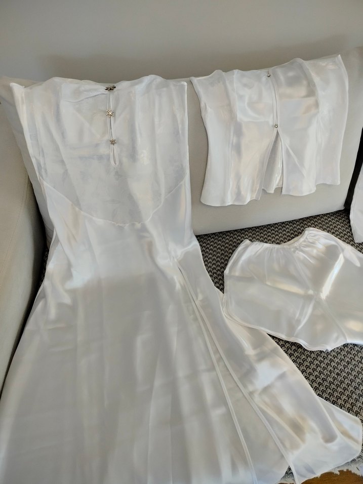 7 Parça Saten Gecelik Seti - Görsel 2